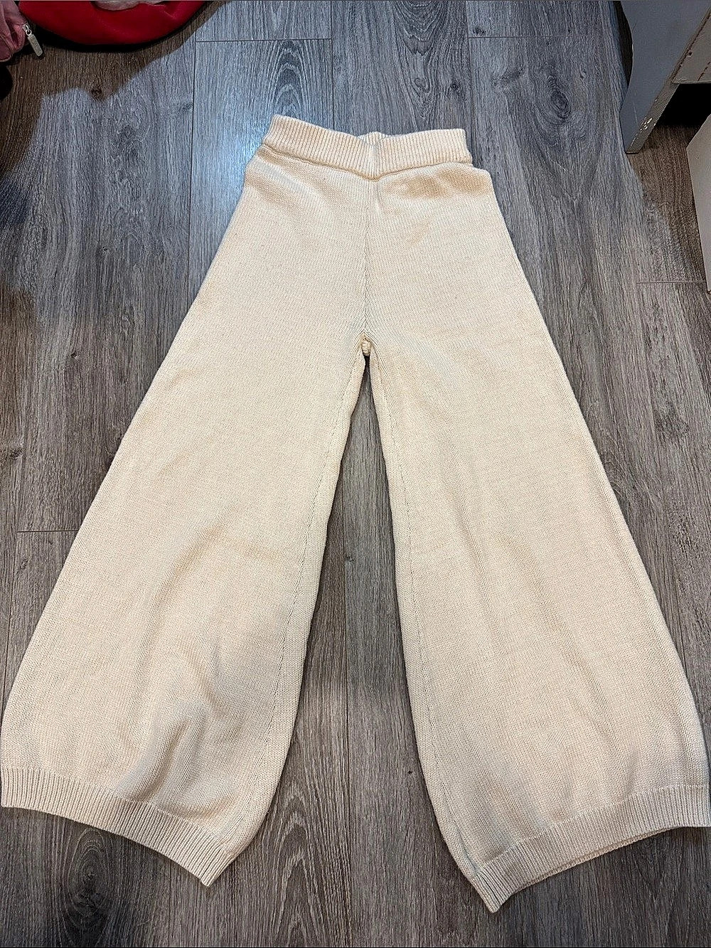 Sincerely Jules Cream Wide Leg Knit Pants Size XS